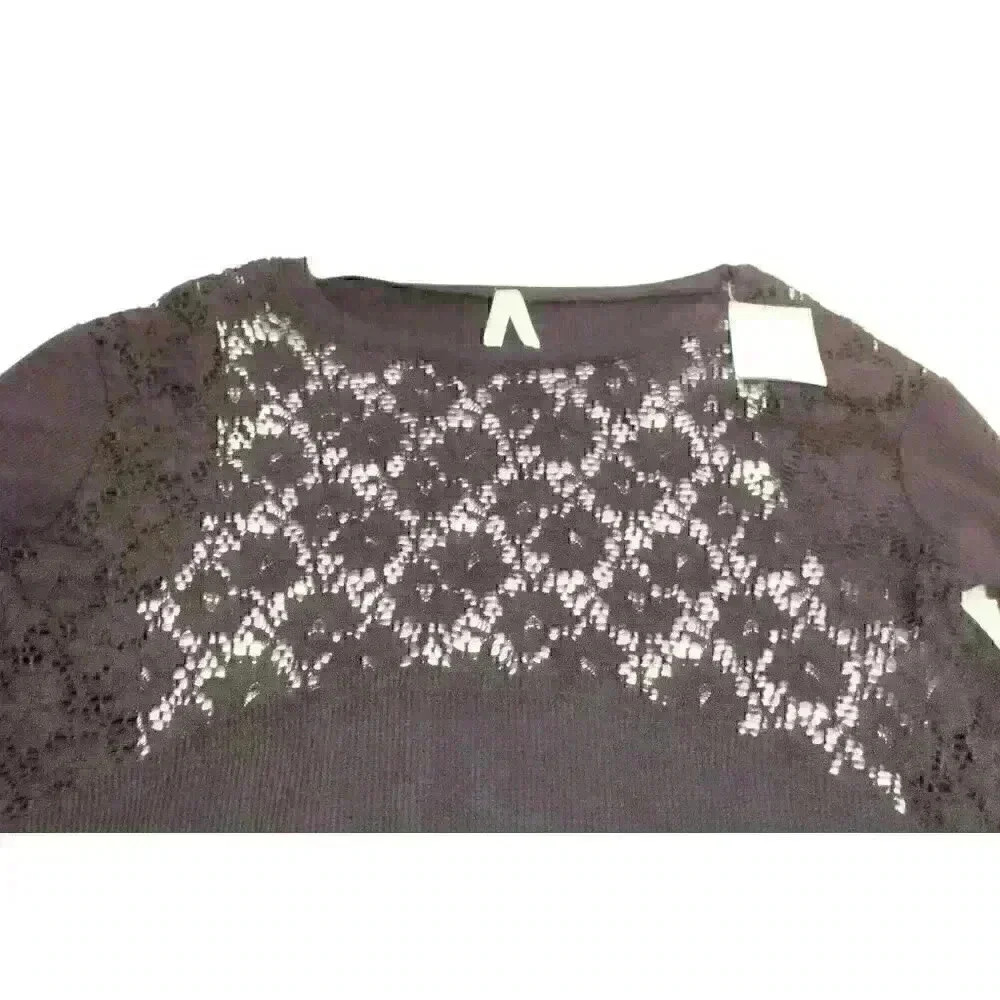 NWT Roper Black Lace Knit Lagenlook Long Sleeve Lightweight Women's Size Small - Picture 6 of 10